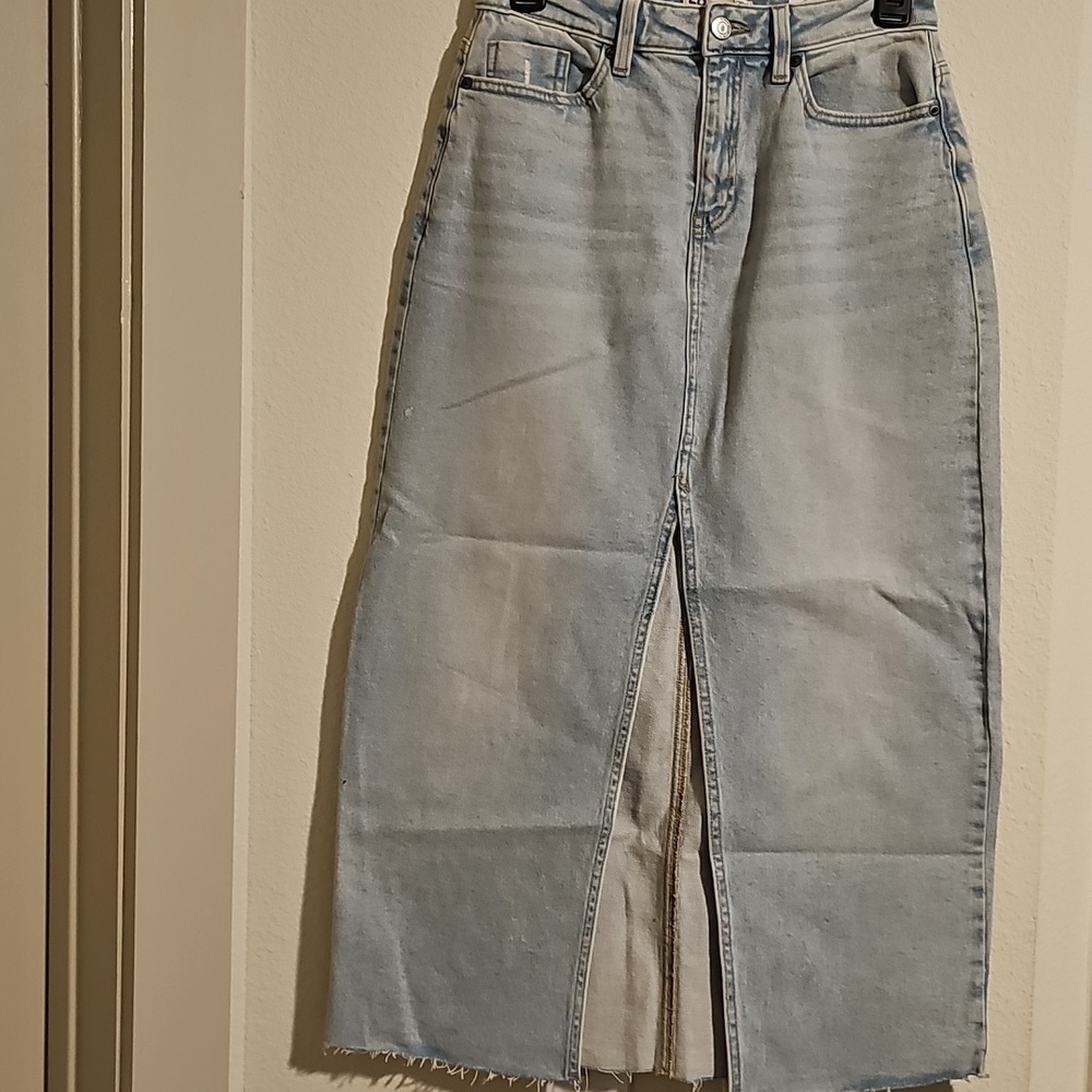 Light Blue Denim Skirt.
